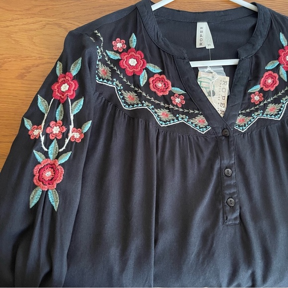 Roper Embroidered Western Long Sleeve Blouse Size XS - Picture 5 of 14